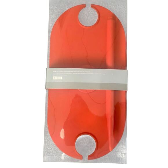 Crate and Barrel Red Picnic Compact Wine Table - Beach Style, New in Box - Picture 3 of 3